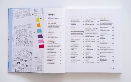 Doppelseite Inhalt. Handbuch Handlettering von Chris Campe – Eigene Buchstaben und illustrative Schrift gestalten. Haupt Verlag, 2017, ISBN 978-3-258-60165-6 All Things Letters – Chris Campe, Hamburg