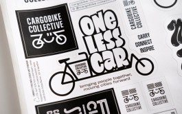 »one less car« Lettering-Sticker für das Cargobike Collective von Chris Campe, All Things Letters, Hamburg All Things Letters – Chris Campe, Hamburg