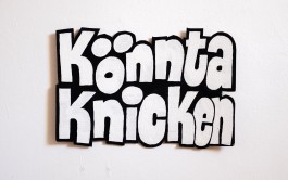 »könnta knicken« Demo-Schild gegen die AfD, Text und Lettering von Chris Campe All Things Letters – Chris Campe, Hamburg