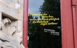 Lettering-Zitat von Chris Campe aus dem Stück »Draußen vor der Tür« von Wolfgang Borchert für das Literaturfestival »Hamburg liest« 2021 All Things Letters – Chris Campe, Hamburg