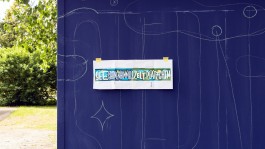 Skizze für das »Seesternenhimmelszeltplätzchen« – Lettering-Mural von Chris Campe am Lippeesee in Paderborn, 2023 All Things Letters – Chris Campe, Hamburg