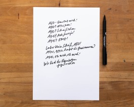 Schritt 1 – Ideenfindung – Demoschilder malen gegen rechts, Anleitung von Chris Campe All Things Letters – Chris Campe, Hamburg