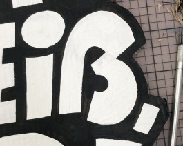 »Laber kein Scheiß, AfD« Detail eines Demoschilds gegen die AfD, Text und Lettering von Chris Campe All Things Letters – Chris Campe, Hamburg