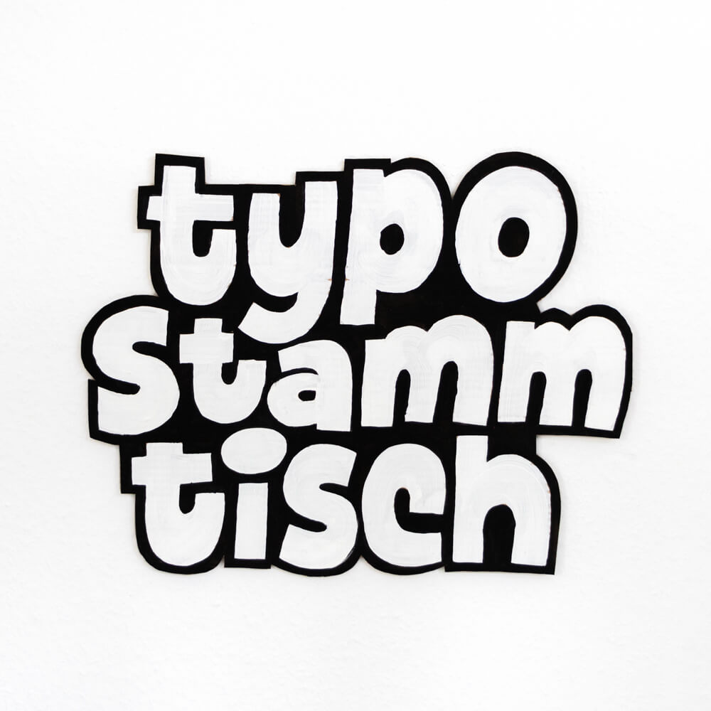 Handgemaltes Lettering-Schild für den Typostammtisch Hamburg All Things Letters – Chris Campe, Hamburg