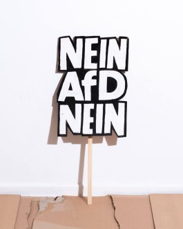 »NEIN AfD NEIN« Demoschild gegen die AfD, Text und Lettering von Chris Campe All Things Letters – Chris Campe, Hamburg