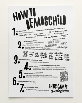 Demoschild-Tutorial von Chris Campe All Things Letters – Chris Campe, Hamburg