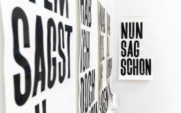»Nun sag schon« Schriftbanner aus der Serie »Was du nicht sagst« von Chris Campe All Things Letters – Chris Campe, Hamburg