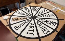 Making of »Required Fields« Papp-Infografik und Performance von Chris Campe für die re:publica 25 in Berlin All Things Letters – Chris Campe, Hamburg