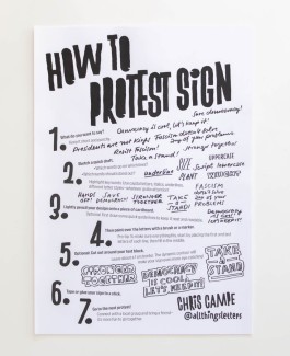»How to Protest Sign« Handout by Chris Campe for free Download All Things Letters – Chris Campe, Hamburg